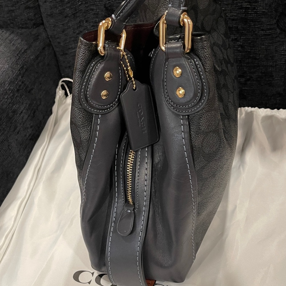 Coach Blue Shoulder Bag - Picture 2 of 5